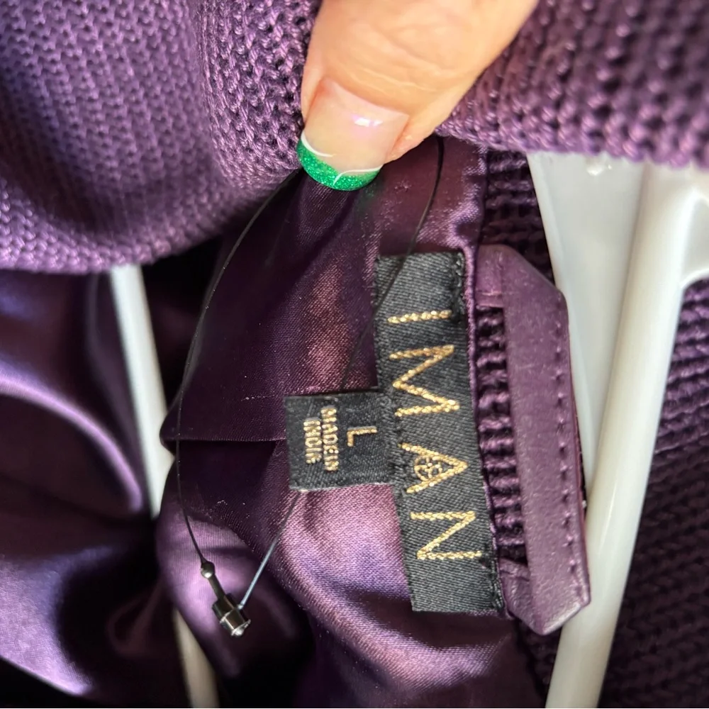 Purple Women's Faux LeatherJacket size Large. - Picture 2 of 6